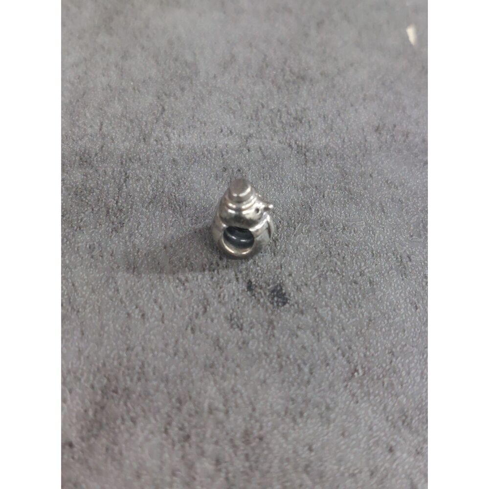 Pandora Silver Snowman charm wearing a scarf and hat